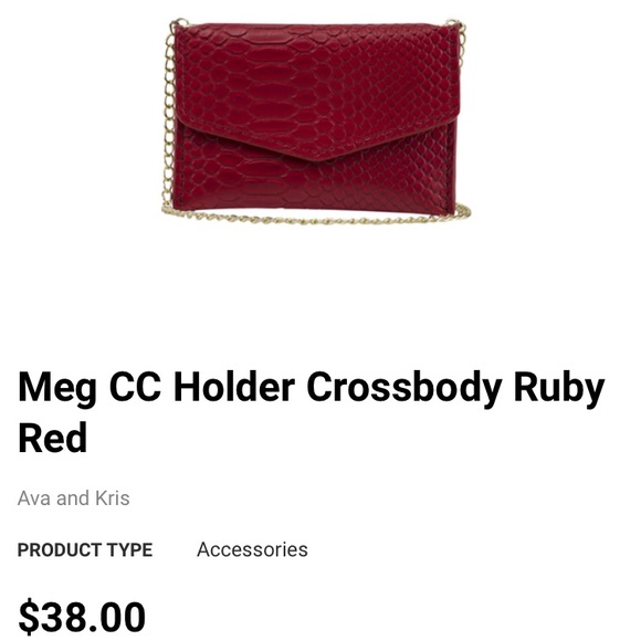 Meg CC Holder Crossbody Ruby Red - Picture 2 of 6